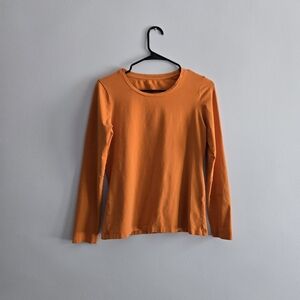 Vibrant Orange Long Sleeve Women's Top